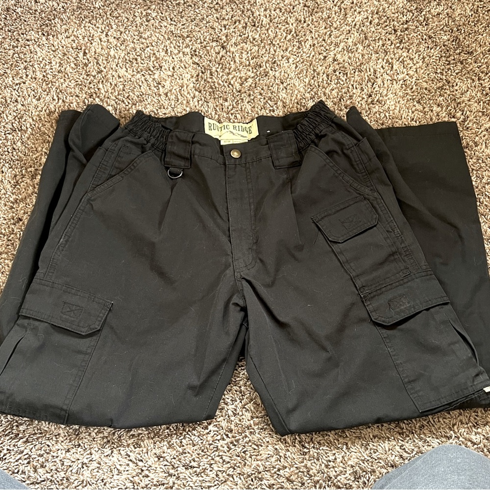 Rustic ridge snow pants black cargo ski snowboard warm